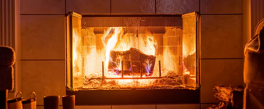 Mendota Hearth Landscape Fireplace Installation in Irondequoit, New York